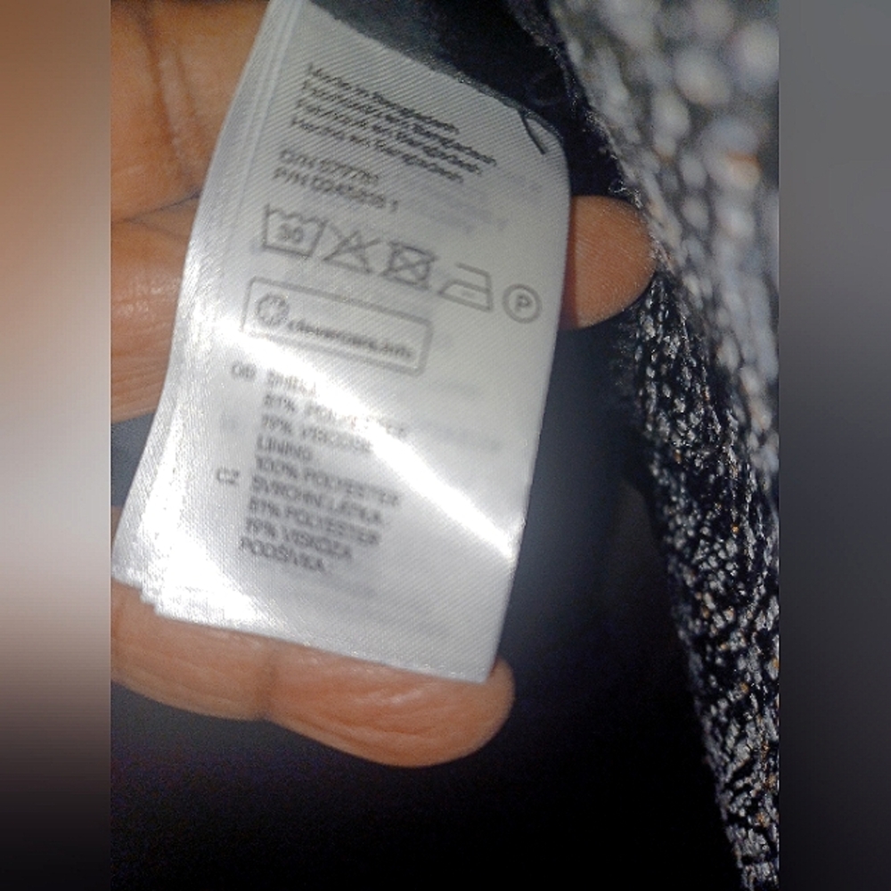 H & M BOUCLE' GREY DOUBLE BREASTED PEACOAT  NWOT - Picture 8 of 13